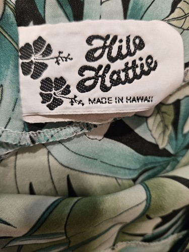 Hilo Hattie grünes Sommerkleid klein Hawaii Blumen tropisch Urlaub Strand - Bild 5 von 6