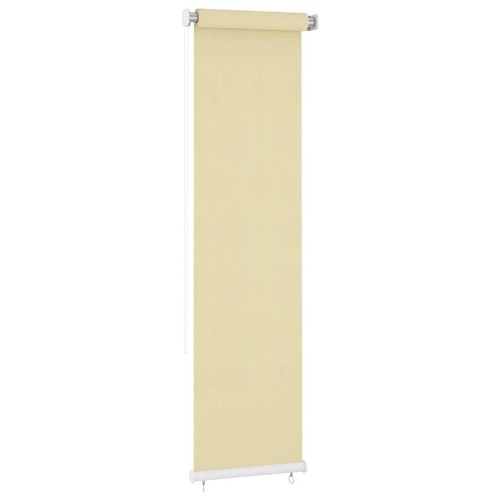 Outdoor Roller Blind Cream 24x90 Sun Shade Screen HDPE Fabric