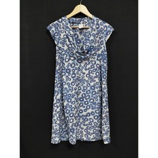 Caliban Rue De Mathieu Edition Blue Floral Silk Dress Knee Length Women Size 44