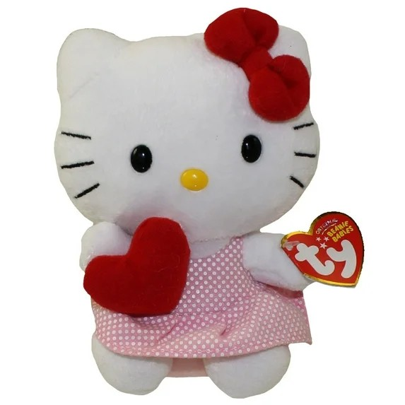 TY BEANIES - HELLO KITTY - RED HEART- COMPLETE WITH TAGS FROM 2010- RARE