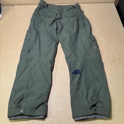 Pantalones de esquí de invierno para nieve Flylow para hombre talla L verde musgo reparaciones H1 - Imagen 5 de 10