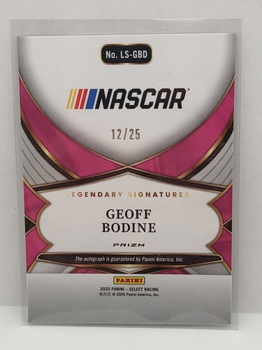 2025 Select Racing NASCAR Geoff Bodine Legendary Auto Tie-Dye Prizm /25 SP - Picture 2 of 2