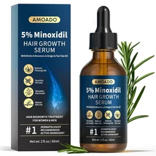 5% Minoxidil for Men and Women, Minoxidil Hair Growth Serum with Rosemary, Bioti