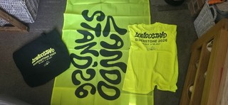 Silverstone Landostand tshirt (xl) bag and flag Lando Norris 2026 fan pack F1