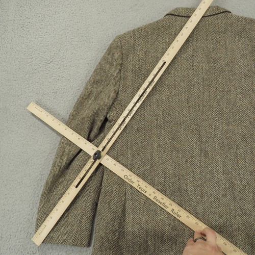 VINTAGE Harris Tweed Jacket 42R Sport Coat Herringbone Made in England Blazer - Picture 14 of 20
