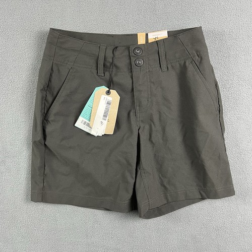 Prana Alana Short 7" Damengröße 0 grau Stretch Outdoor Wandern Camping - Bild 1 von 6