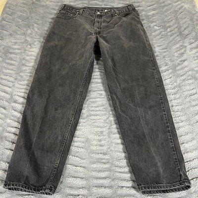 Levis 560 Men 38x32 Loose Fit Tapered Leg Jeans Faded Black Denim Vintage Mexico