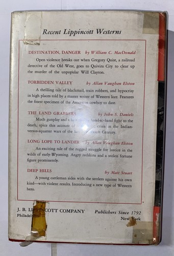 The Devil’s Drum William Colt Macdonald Rare 1st Ed HC DJ 1956 Ex-Library - Bild 4 von 22