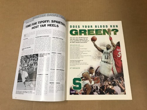 Michigan State Spartans vs. North Carolina Game Program - 29 de noviembre de 2000 - Imagen 2 de 5