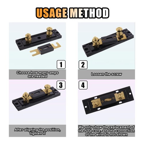 6 Stück 60Amp/60A ANL Sicherung, Blade Fuse für Marine Auto Fahrzeug Audio und Video - Bild 2 von 6