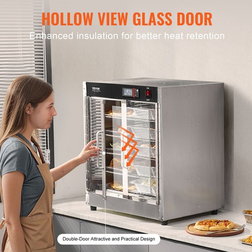 VEVOR Hot Box Food Warmer 5-Tier Concession Warming Cabinet Water Tray for Pizza - Picture 6 of 12