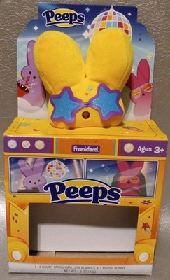 NEW Peeps Bunny Rabbit Plush Yellow Blue Rock Star Glasses Rockstar 6'' 2025 NIB