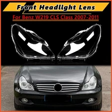 Pair Headlight Headlamp Lens Cover For 2006-11 Mercedes Benz W219 CLS350 CLS500