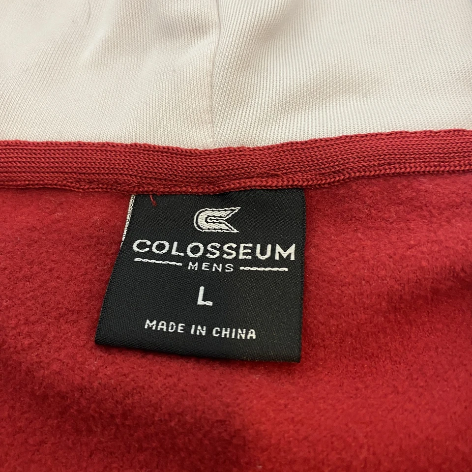 Толстовка с капюшоном мужская Oklahoma Sooners большой футбольный пуловер NCAA четверть квадратного ярда на молнии полиэстер - Изображение 3 из 4