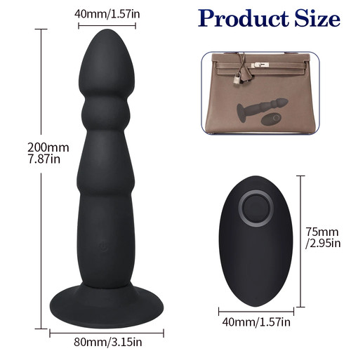 Remote Prostate Massager Vibrator Dildo Sex Toys Anal Butt Plug for Men Women - Picture 11 of 16