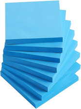 3X3 Inches,Bright Blue Self-Stick Pads, Easy to Post for Home, Office, Notebook,