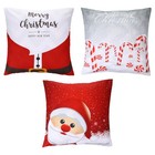 3 Stück Weihnachtskissenbezüge Kissenschutz Kissenbezug Dekorativer Kissenbezug