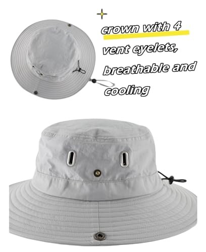Sun Hats for Men Women UV Protection Wide Brim Bucket Hat Lightweight Cowboy  - Bild 5 von 7