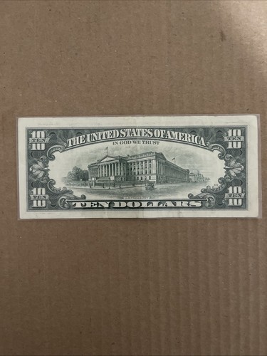 1993 $10 US Federal Reserve STAR Note DC DISTRICT B02830199 - Picture 3 of 4