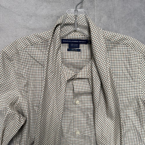 Ralph Lauren Sport Shirt Damen 10 Tattersall Tie Neck Slim Fit Button Down - Bild 3 von 7
