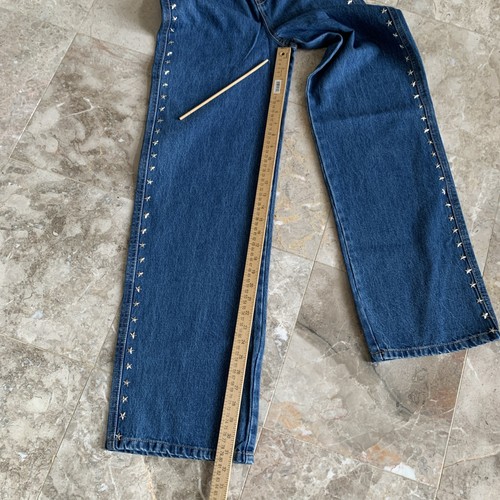 Blanknyc The Franklin Star Studded Ribcage Wide Leg High Waist Jeans Gr. 24 Blau - Bild 9 von 12