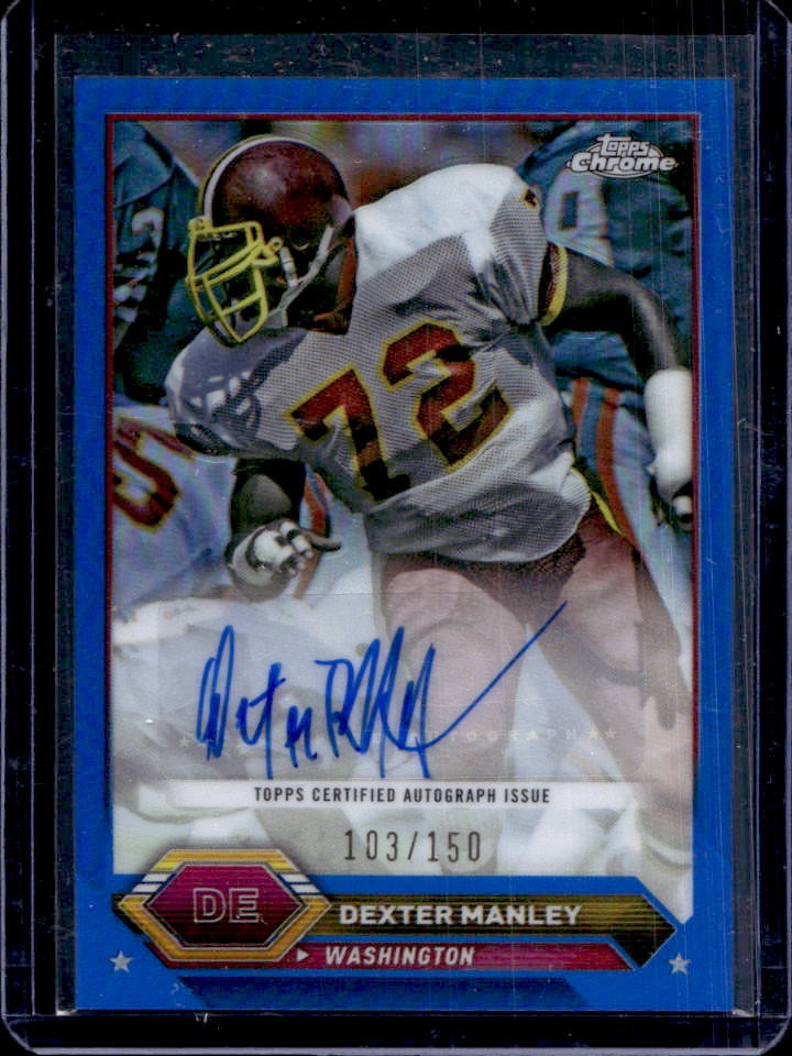 2023 Topps Composite Dexter Manley Chrome Auto Blue #103/150 Redskins