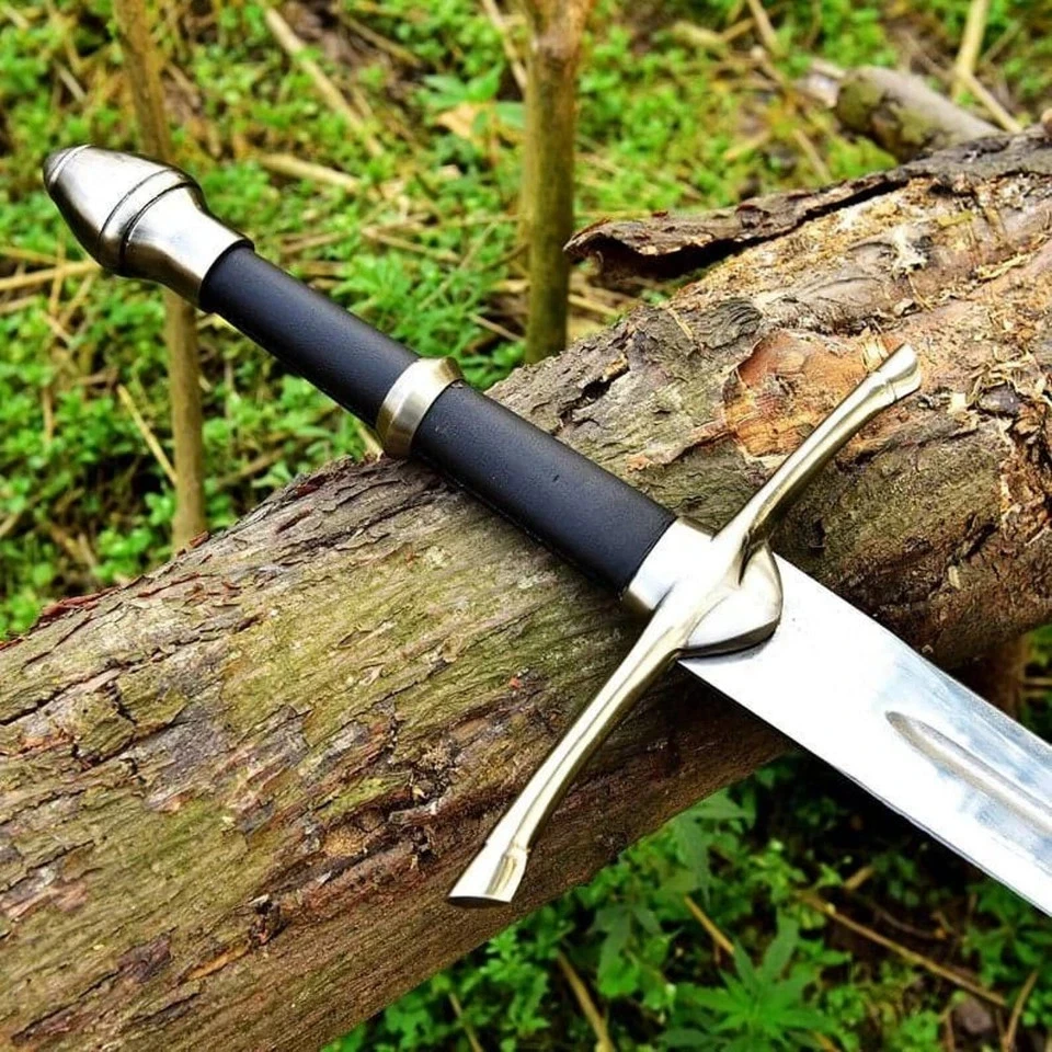 Espada Aragorn Ranger hecha a mano espada zancada LOTR hoja réplica con vaina Foto 2 de 4