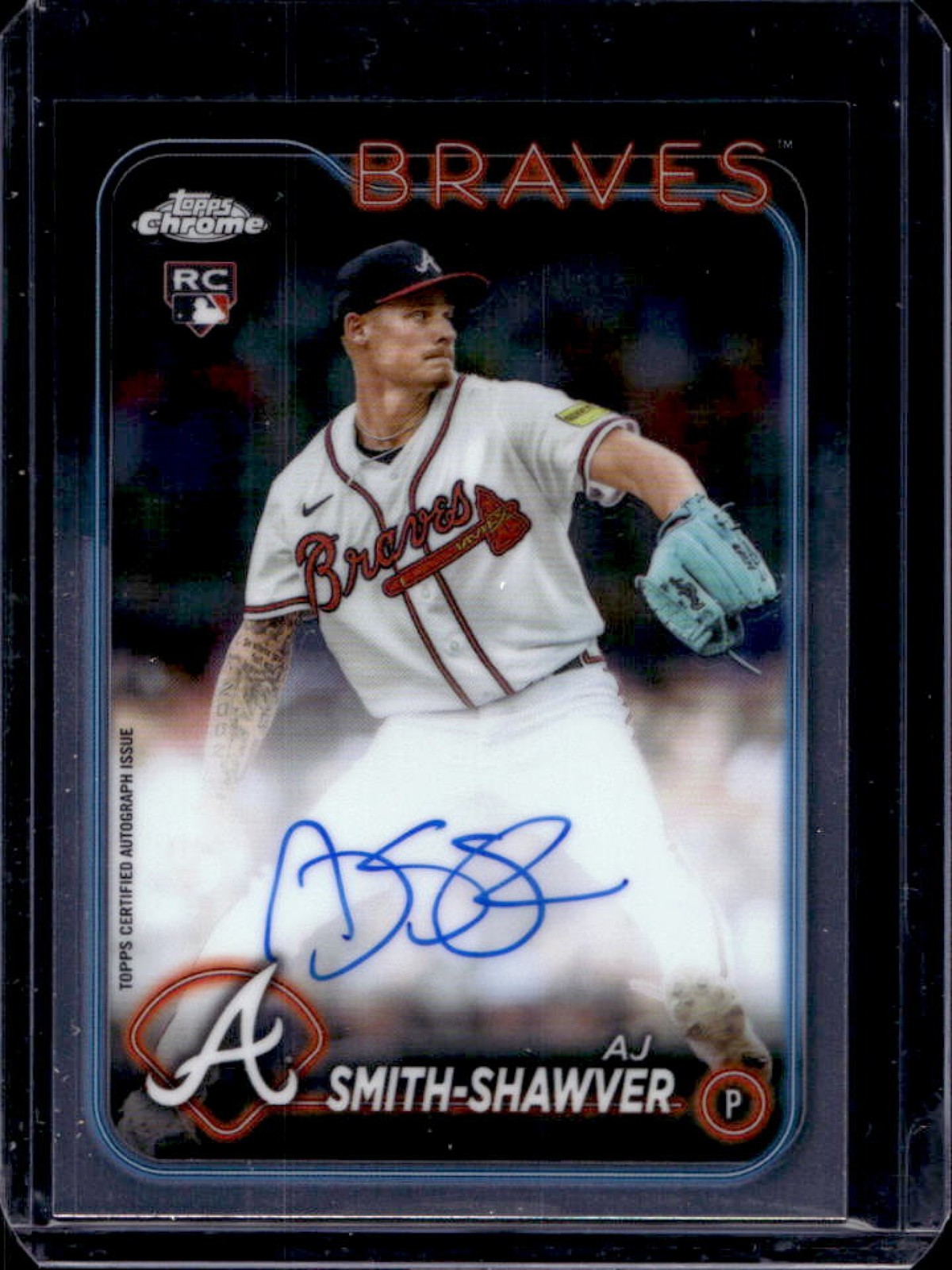 2024 Topps Chrome AJ Smith-Shawver Rookie Auto Rookie #RA-AJS Braves