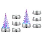  8 Pcs LED Display Bases for Crystals Glass Art Colorful Light Display Bases