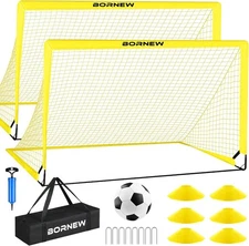 2 Portería De Futbol Soccer Para Niños 6x4 ft Equipo De Entrenamiento En Oferta