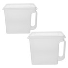 2pcs Kitchen Canisters: Clear Spice and Grain Storage Box with Lid - Airtight