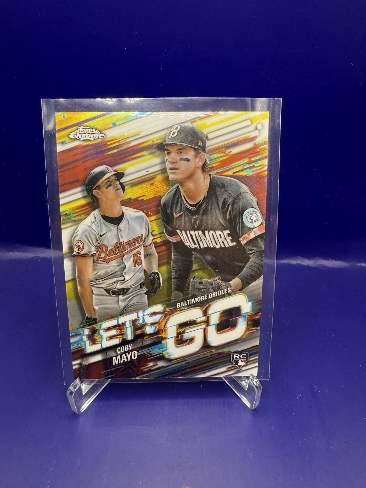 COBY MAYO 2025 TOPPS CHROME LET'S GO ROOKIE REFRACTOR ORIOLES RC SSP
