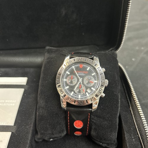 Ridenschild Grand Prix Lederband Chronograph Herrenuhr "