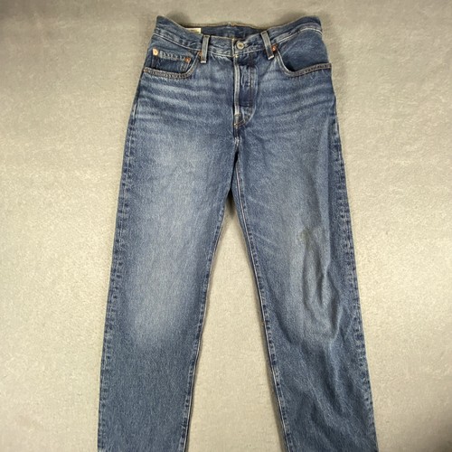 Levis Premium 501 90’s Jeans Womens 26x30 Blue Straight Button Fly Cotton Denim - Picture 2 of 10