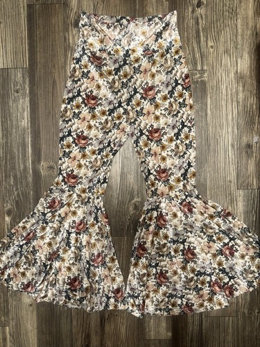 Stretchige Hose geblümt super ausgestellt - Bild 2 von 3