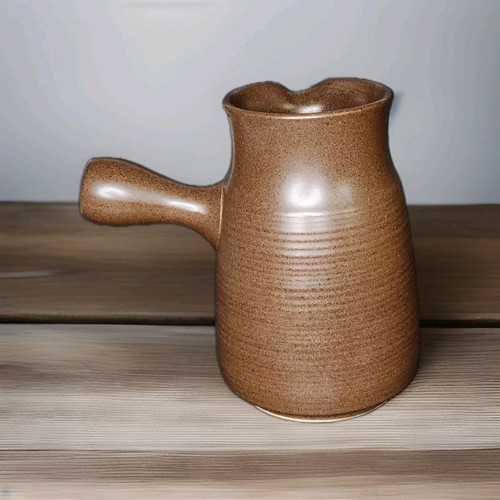 Jarra de colección Denby con mango de gres marrón Inglaterra 7" jarra de leche/salsa gourmet - Imagen 2 de 7