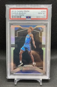 2019 PANINI PRIZM SILVER PRIZM #289 DARIUS BAZLEY ROOKIE RC PSA 10