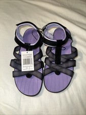 Jsport KAIA Women's Sports Sandal - Adjustable Straps Black/Purple Pick Size