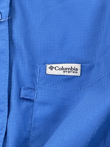 Columbia PFG Midi Dress Omni Shade UPF 40 Button Up Womens Size M Blue - Picture 4 of 7