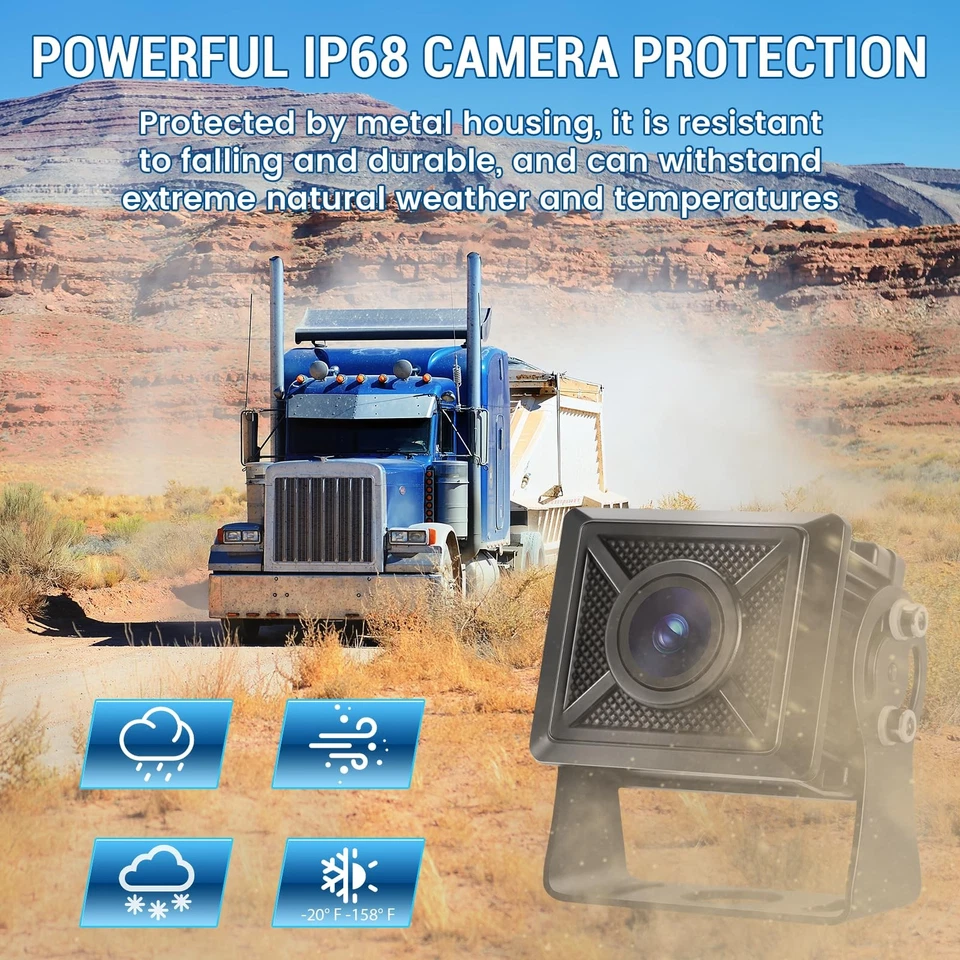 AHD1080P Wired Backup Camera with 7'' Touch Screen Monitor, Rear View Camera ... - Image 3 of 4