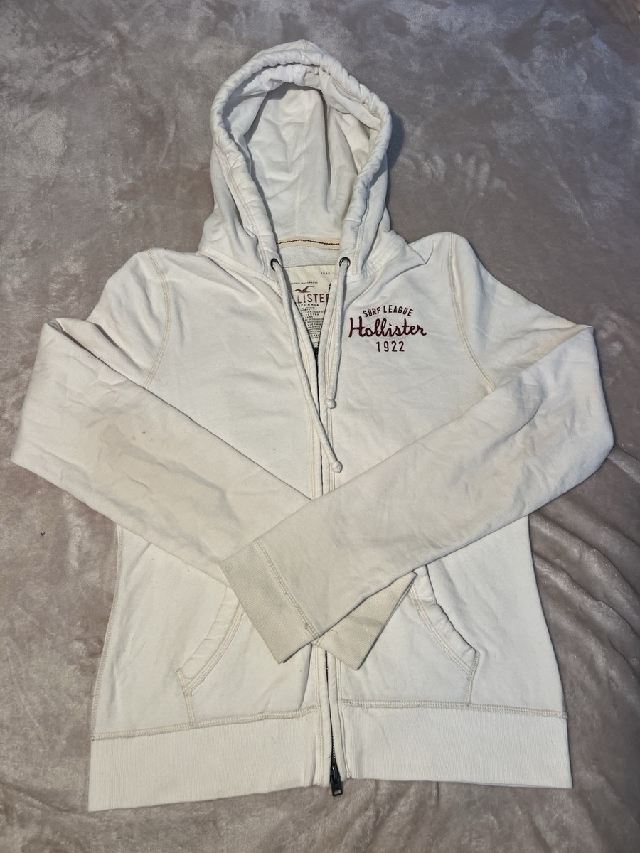 Y2K Hollister “Surf League 1922” Zip Up White Jacket | eBay
