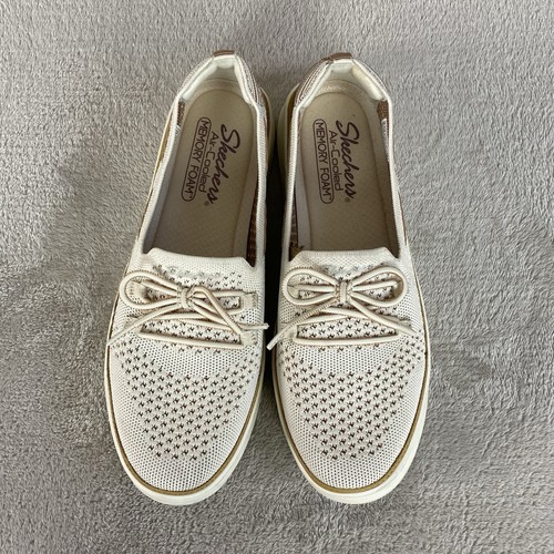 Zapatos sin cordones para barco Skechers Go Walk Coastal Drive para mujer talla 9,5 beige malla - Imagen 8 de 11