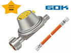 Gasregler Caravan Wohnwagen GOK 30 mbar (BJ2026) m. 40cm Schlauch RVS8 (BJ2025)