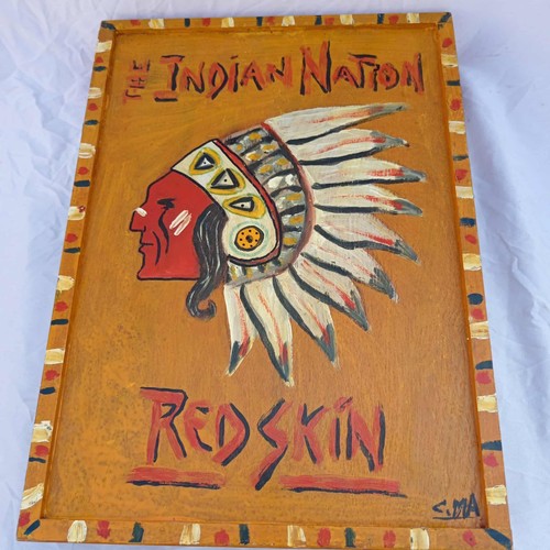 Vintage Hand-Painted Storage Box Bob Marley & Native American Artwork - Picture 11 of 13