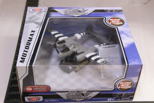 P-38 Lightning Jet Airplane 1:60 by Motor Max #76300 - NEW Old Stock - Picture 1 of 3