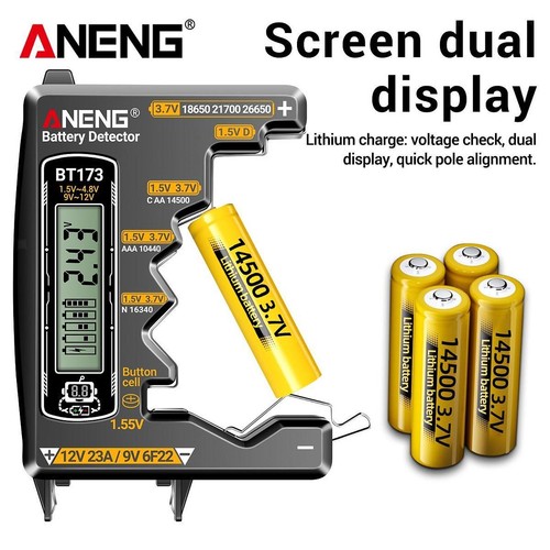 Battery Tester Digital Multipurpose Small Battery Tester for Home Use 9V C/D - Picture 3 of 7