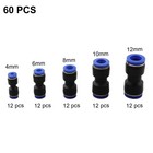 Aerospace Grade 60Pcs Air Hose Connector Kit with Straight Push Design
