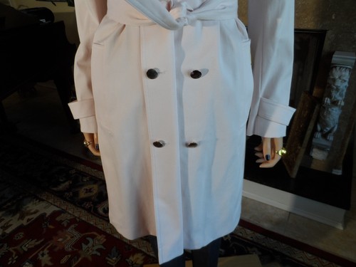 Neu Escada Trenchcoat Blush Rosa Baumwolle Twill Größe DE 36 - US 6 - Bild 10 von 24
