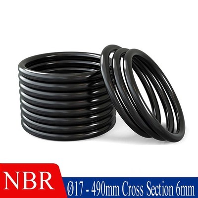 8.6mm Cross Section O-Rings Nitrile (NBR) Rubber Metric Oring Seals 37 - 680mm