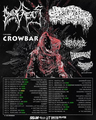 Dying Fetus And Sanguisugabogg Fall 2026 US Tour Schedule Poster
